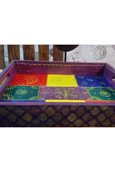 Hand Painted Wooden Tray 3
